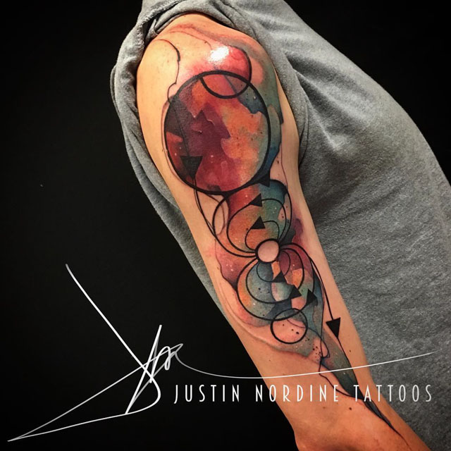 watercolour tattoo abstraction