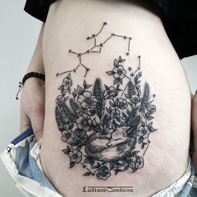 fox tattoo constellation