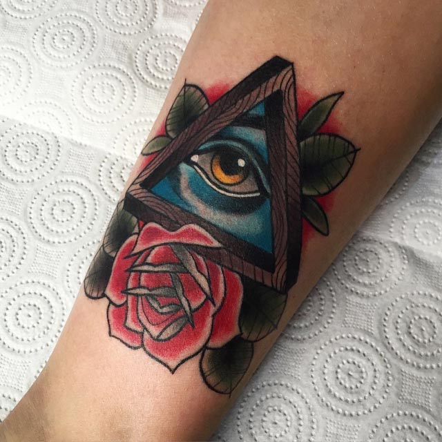 eye of providence tattoo triangle