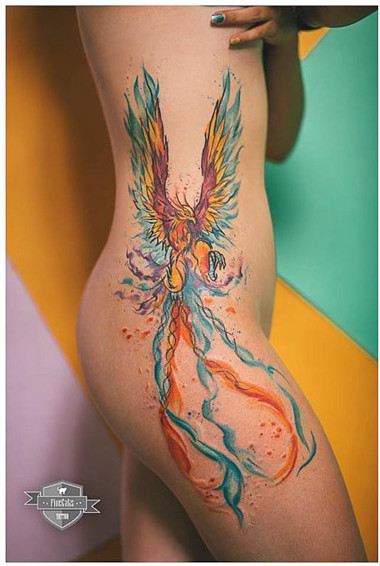 hip phoenix tattoo
