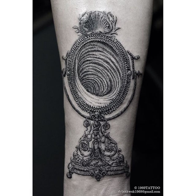 baroque mirror tattoo