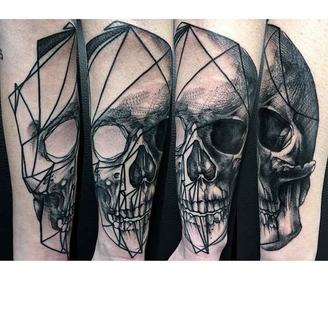 forearm skull tattoo design