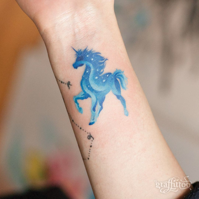 Cute unicorn tattoo by... - NorthStar Tattoo Studio Bergen | Facebook