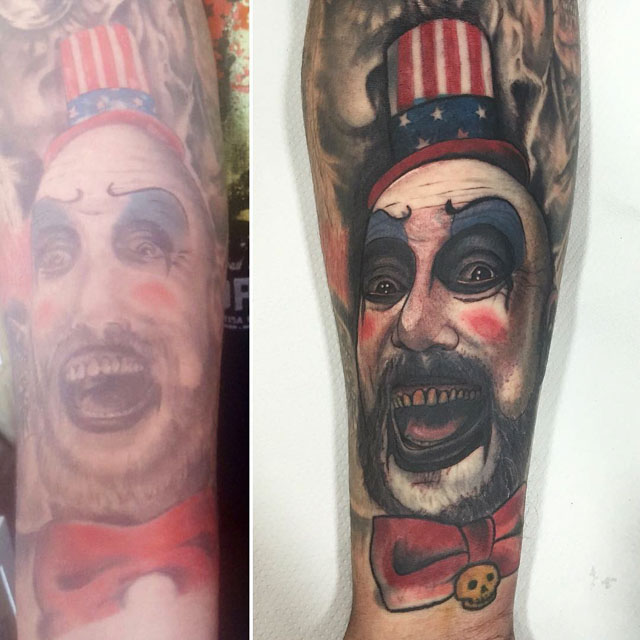 American Clown Tattoo Cover Up