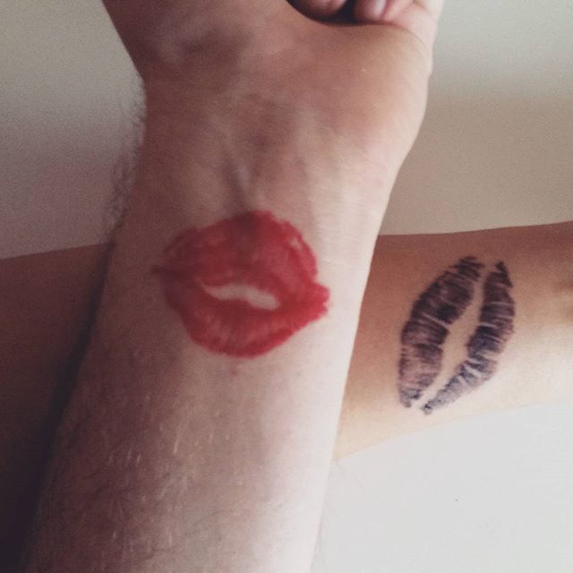 Couple Lip Tattoos