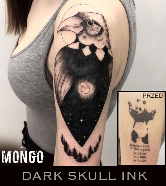 Eagle Tattoo Cover-Up by Dark Skull Ink