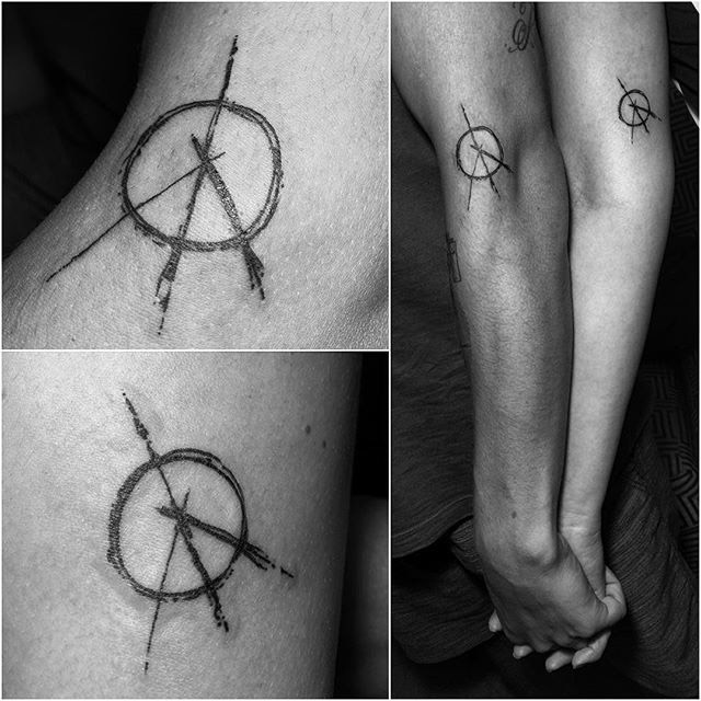 Love and Peace tattoo love for couples