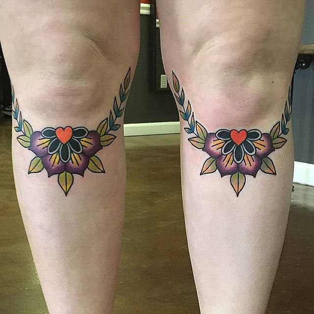 Hand And Dagger Tattoo Studio  Wrappy under knee times for cerysmccorry  What a badass never complains Floral knee healed butterfly fresh Thanks  Cerys  Facebook