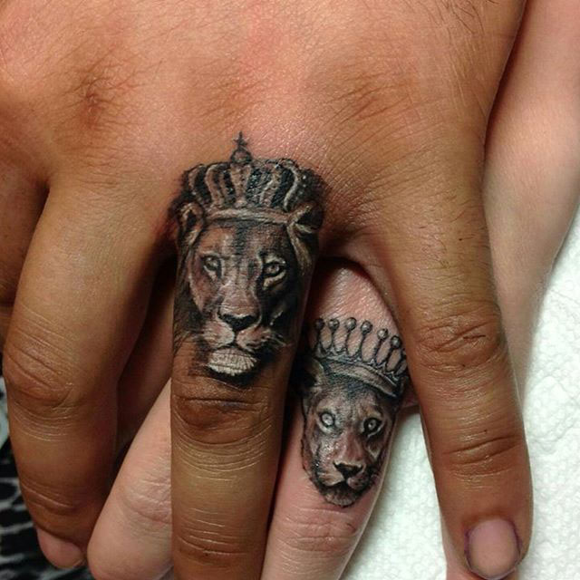 Lion King and Queen Tattoos