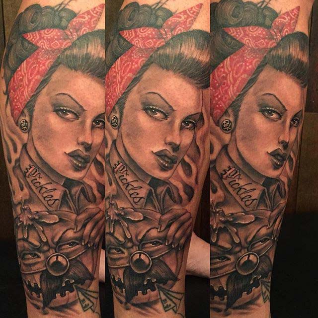 Mexican Pin Up Girl Tattoo