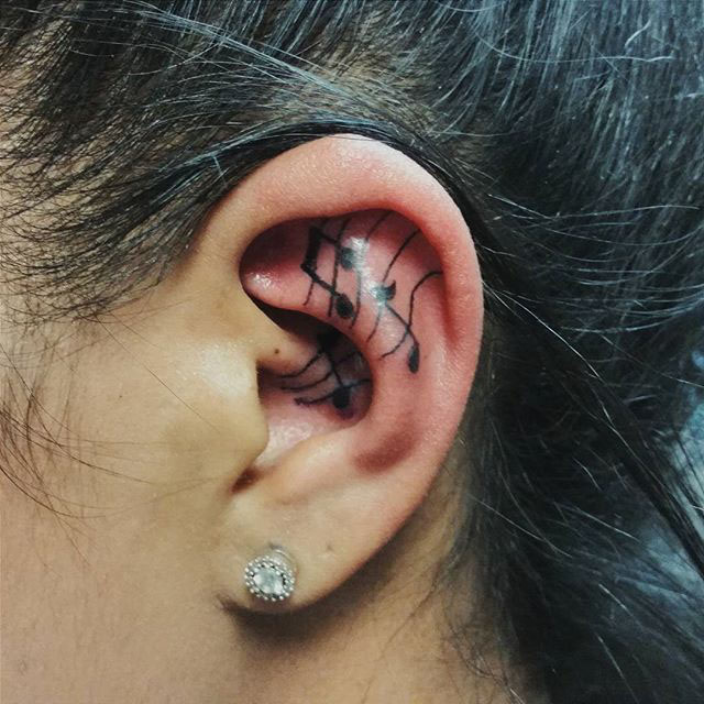 Musical Tattoo Inside Ear at maria_wheat