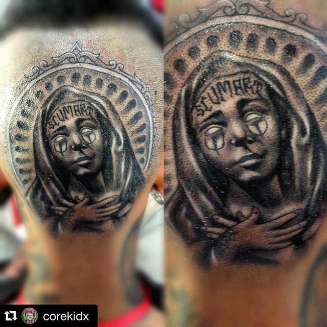Religious Head Tattoo
