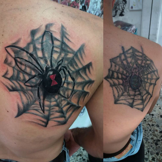Spider Tattoo Cover Up