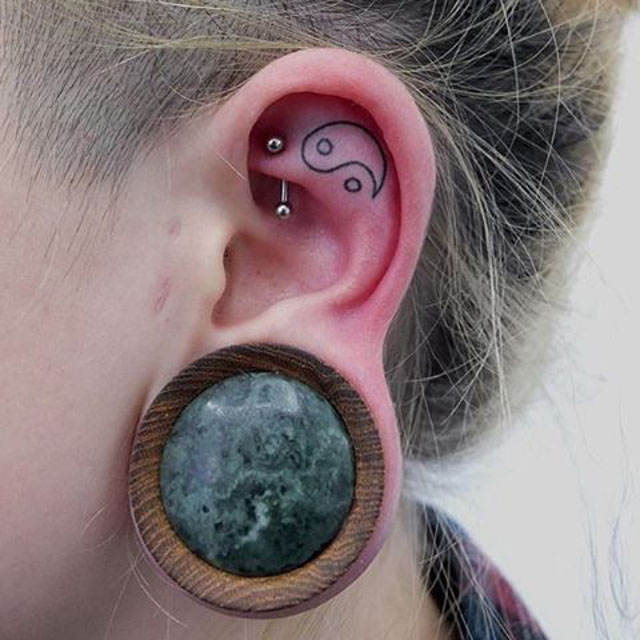 Tattoo Inside Ear by @indyvoet2