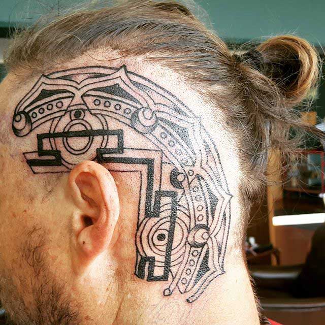 Tribal Head Tattoo