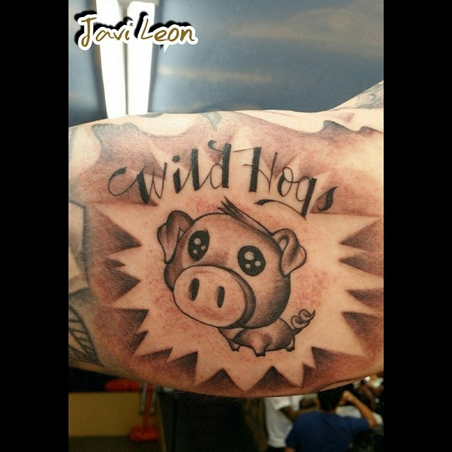 Wild Hogs Tattoo on Bicep by javistattoos