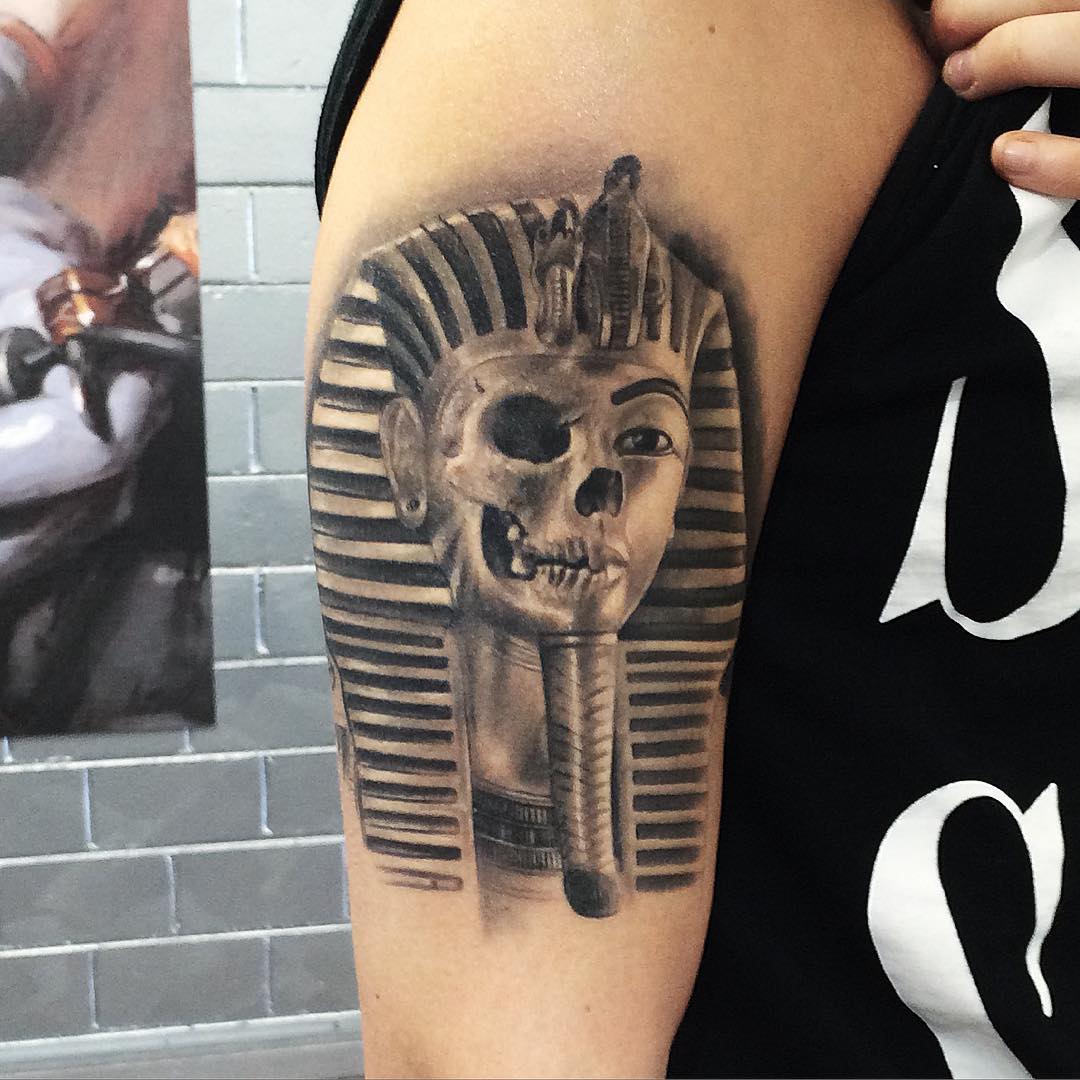 Cursed Pharaoh Tattoo by benparkertattoo