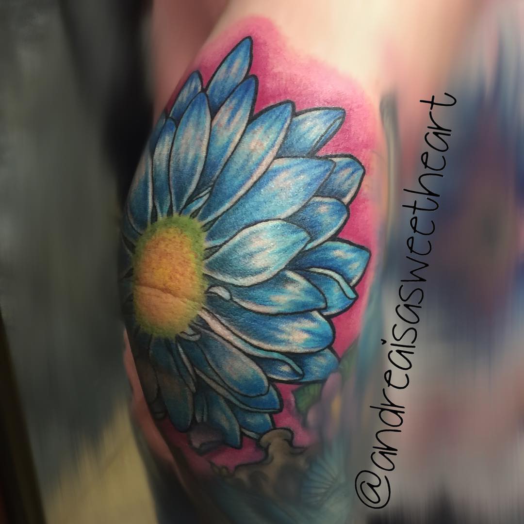 Elbow Flower Tattoo by andreaisasweetheart