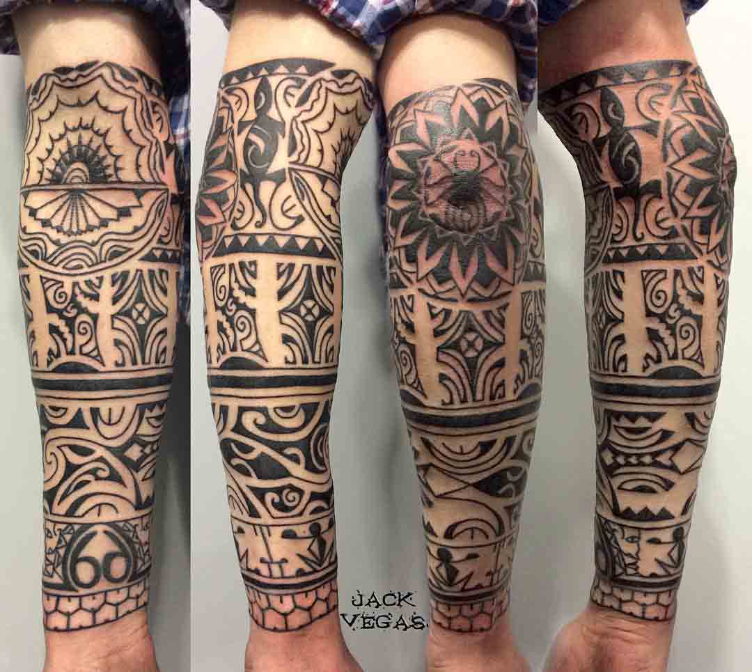 Half Sleeve Maori Tattoo by jack_vegas_ink