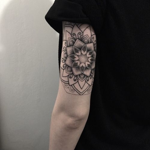 Lotus Mandala Tattoo Tricep by Matt Matik