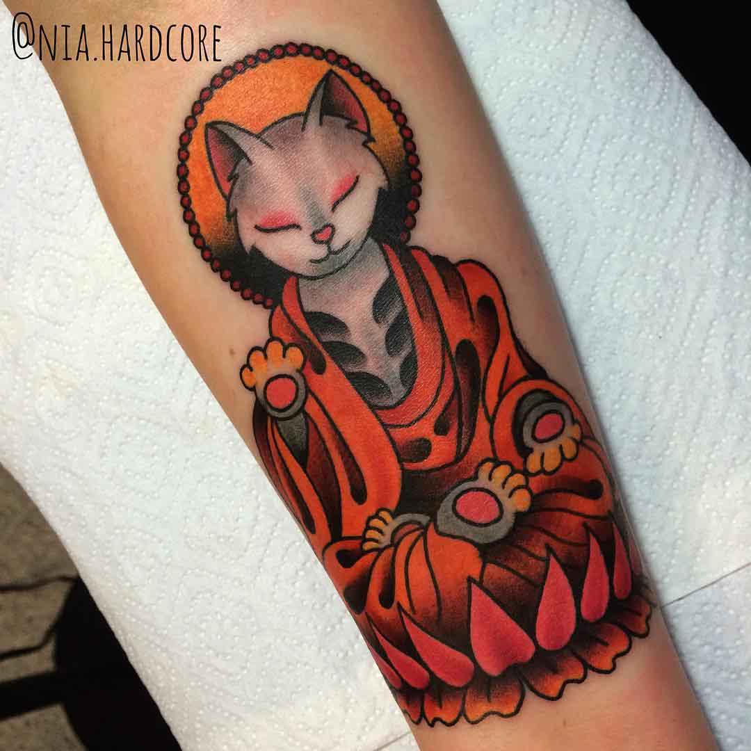 cat tattoo medetation
