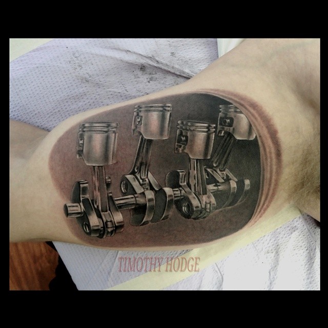 Pistons Tattoo by badgerxavenger