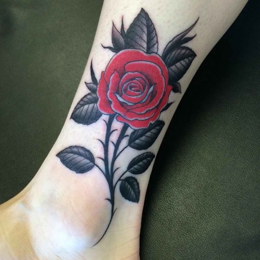 Rose Ankle Tattoo | Best Tattoo Ideas Gallery