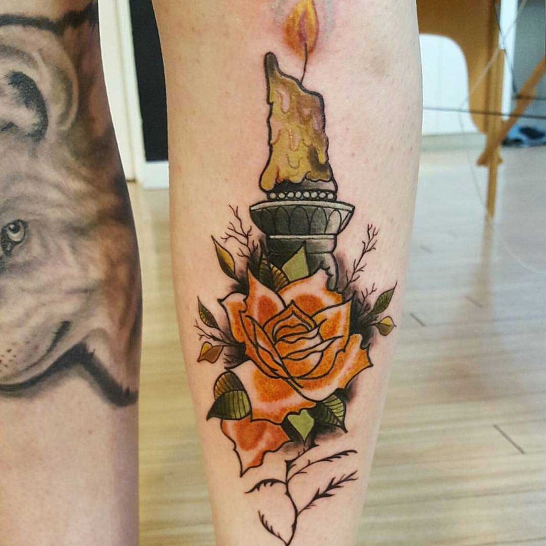 New Candle Tattoo Designs For You (2024) - oracletatto.com