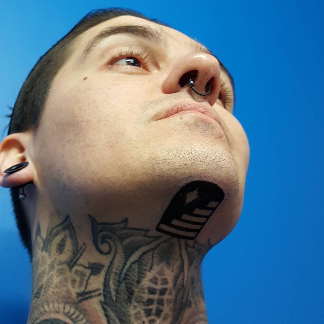 Stairway Tattoo Chin by @petestats