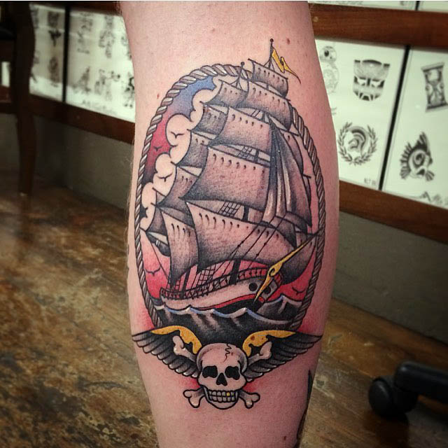 Tattoo Ship by @gracelandtattoo