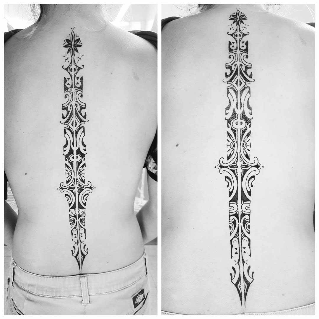 130 Spine Tattoos That Will Send A Shiver Down Your Spine