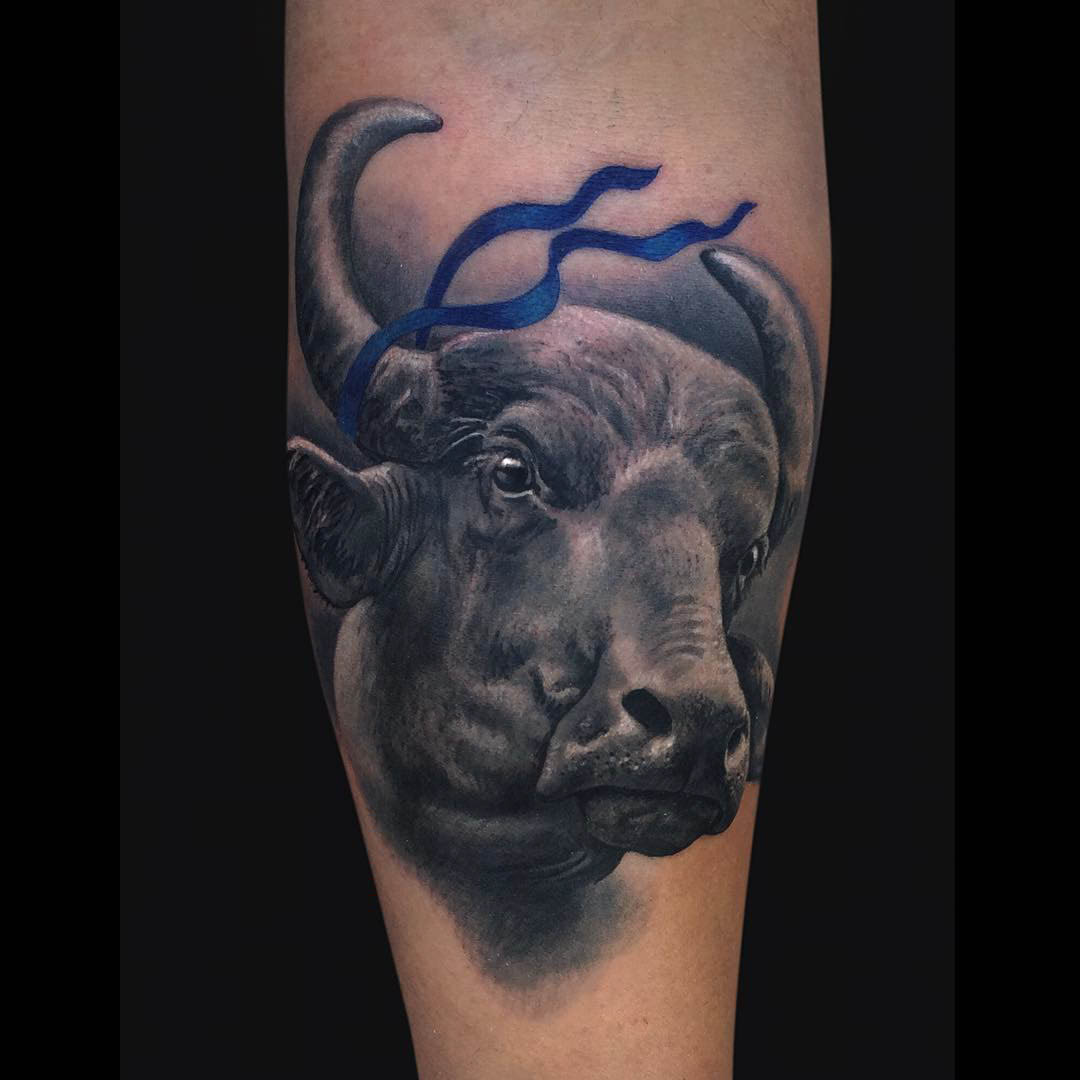 Tattoo water buffalo