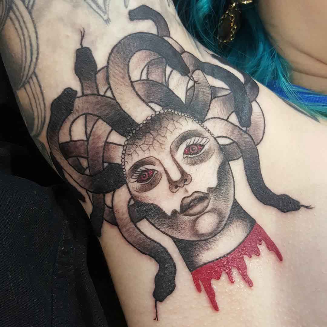 Medusa Head Tattoo by kadehydrated