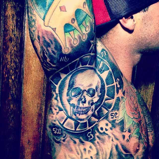 Skull Armpit Tattoo by tattoo_hut
