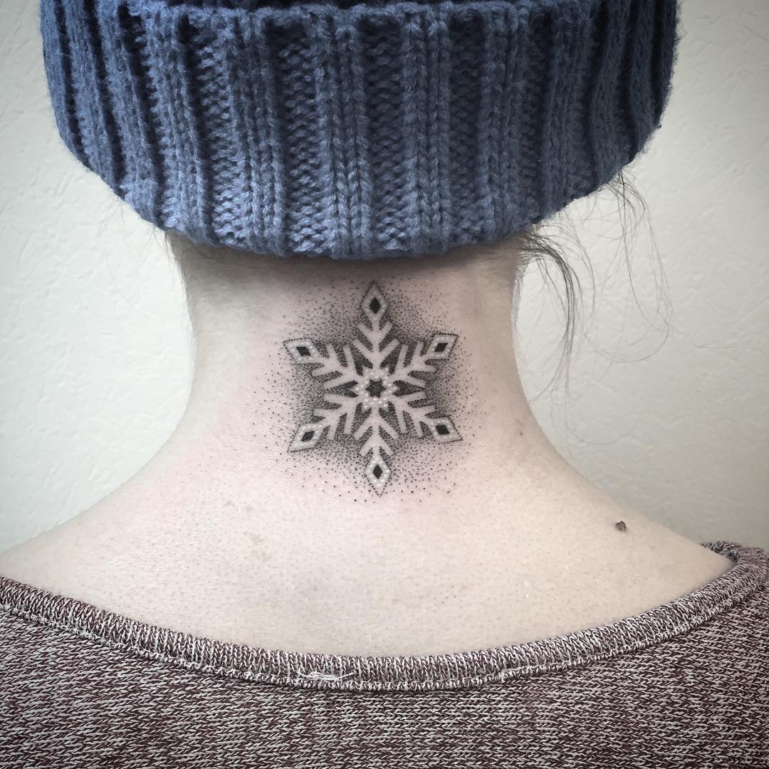 Snowflake Tattoo by les petits points de fanny
