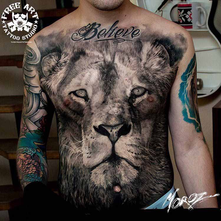 big lion tattoo
