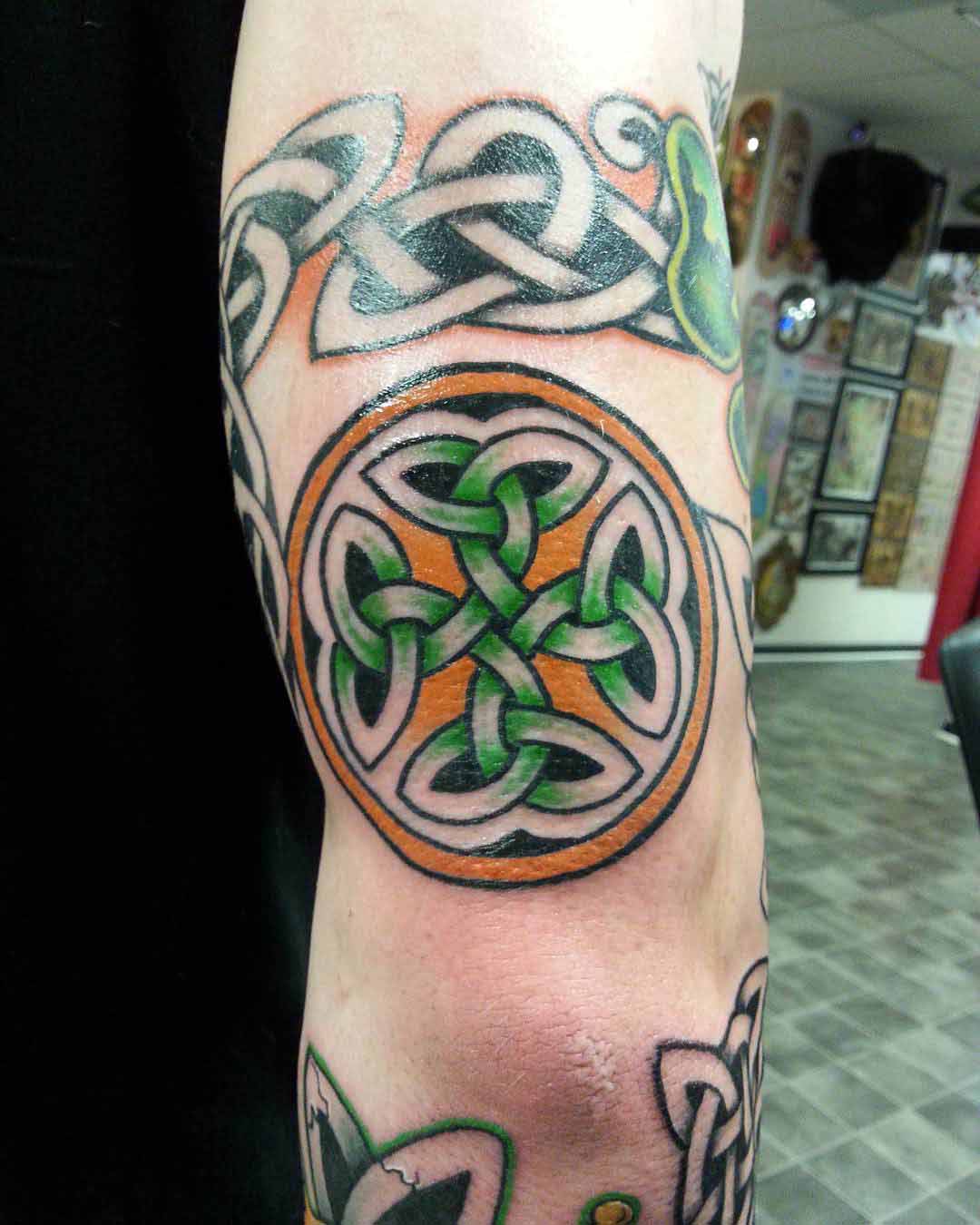 Carolingian Cross Tattoo on Back of Arm by tony666c