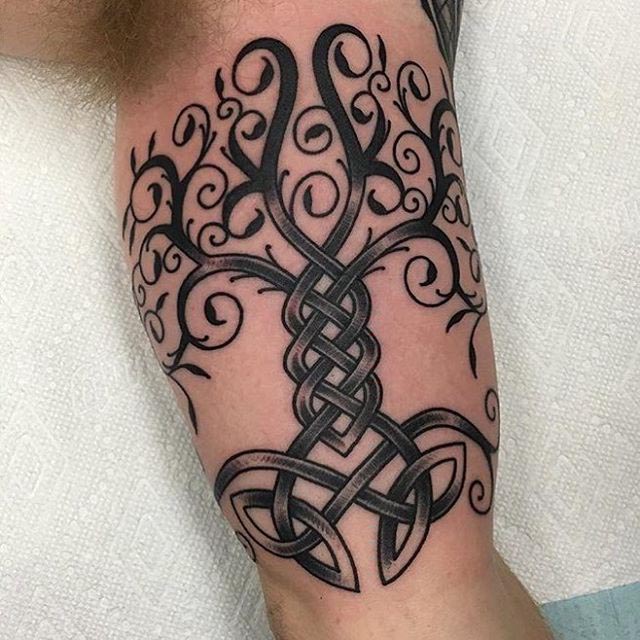 celtic tree tattoos for men