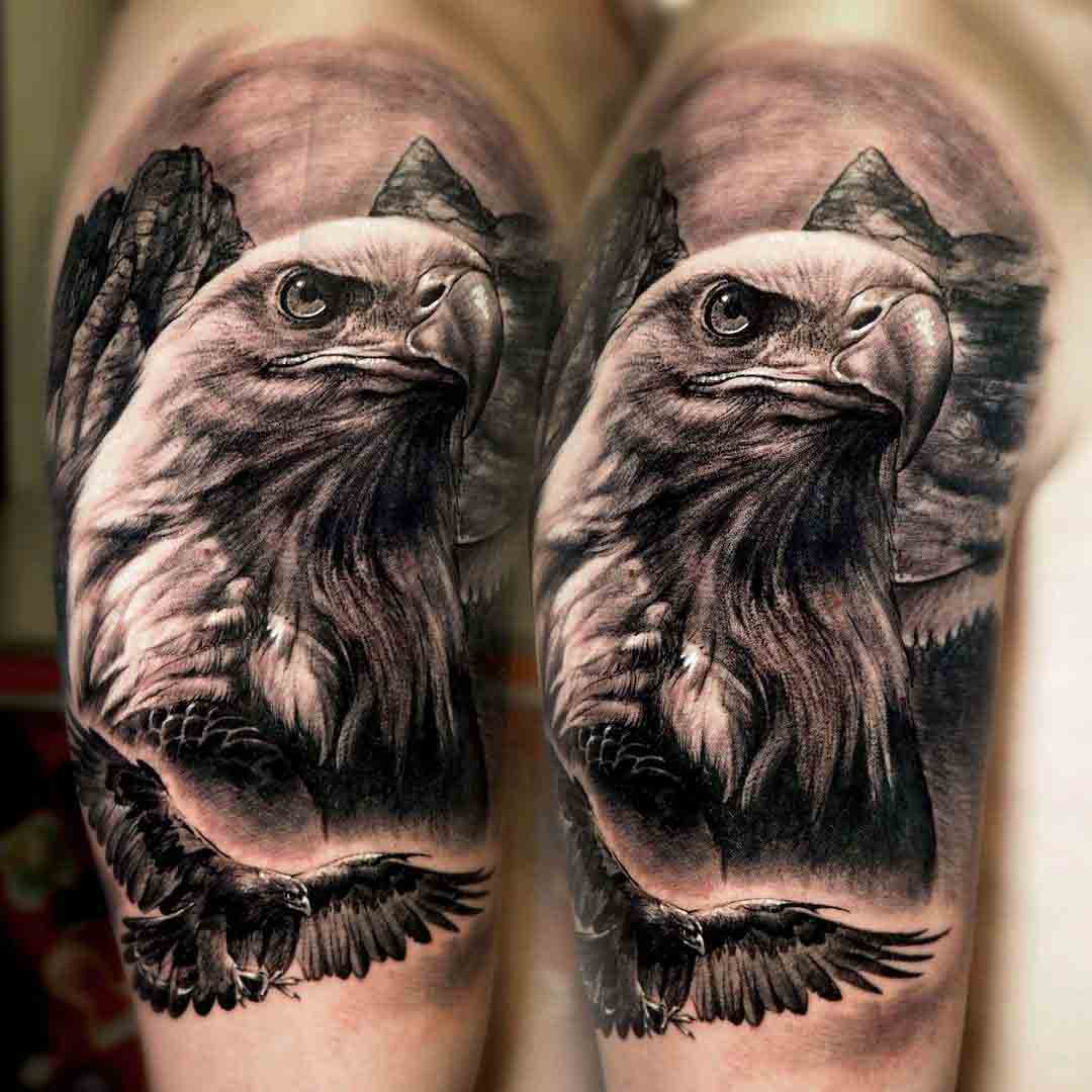 50 Traditional Eagle Tattoo Designs For Men  Old School Ideas