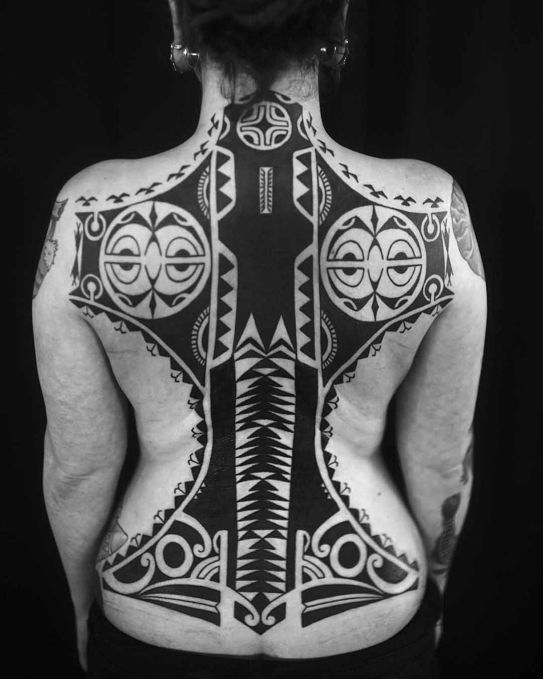 Full Back Maori Tattoo by Igor Kampman