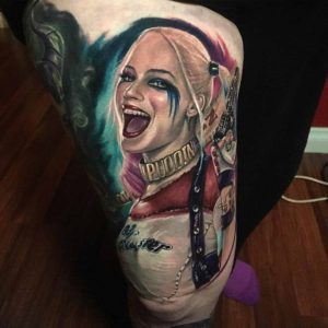 Harley Quinn Tattoo on Thigh - Best Tattoo Ideas Gallery