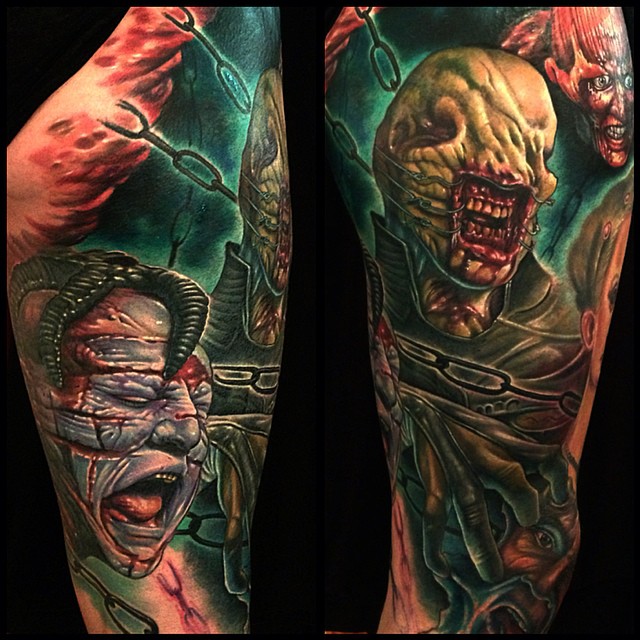 Healed Chatterer and Dr tattoo by corpsepainter