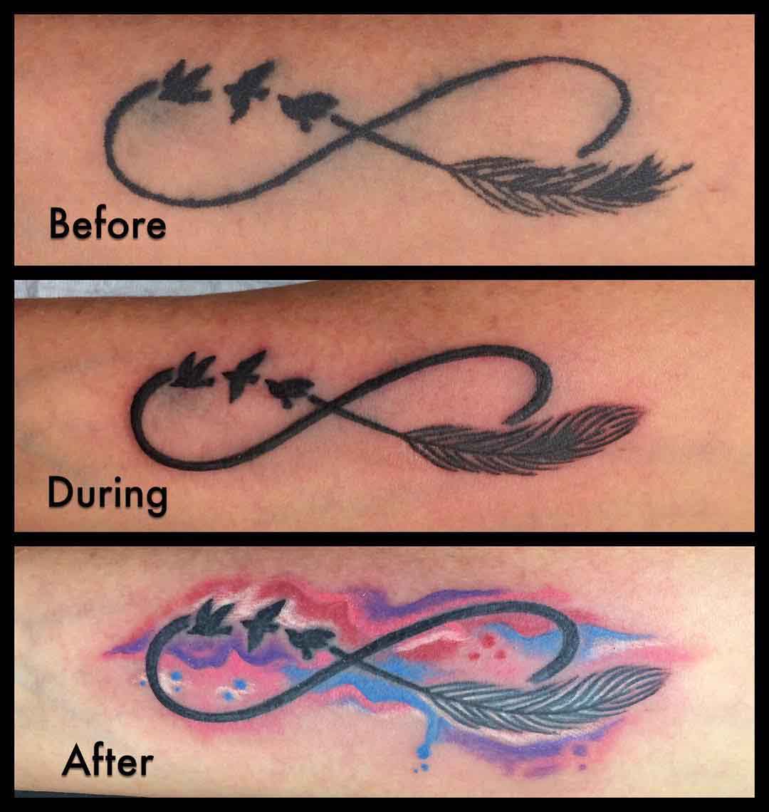 infinity tattoo cover up