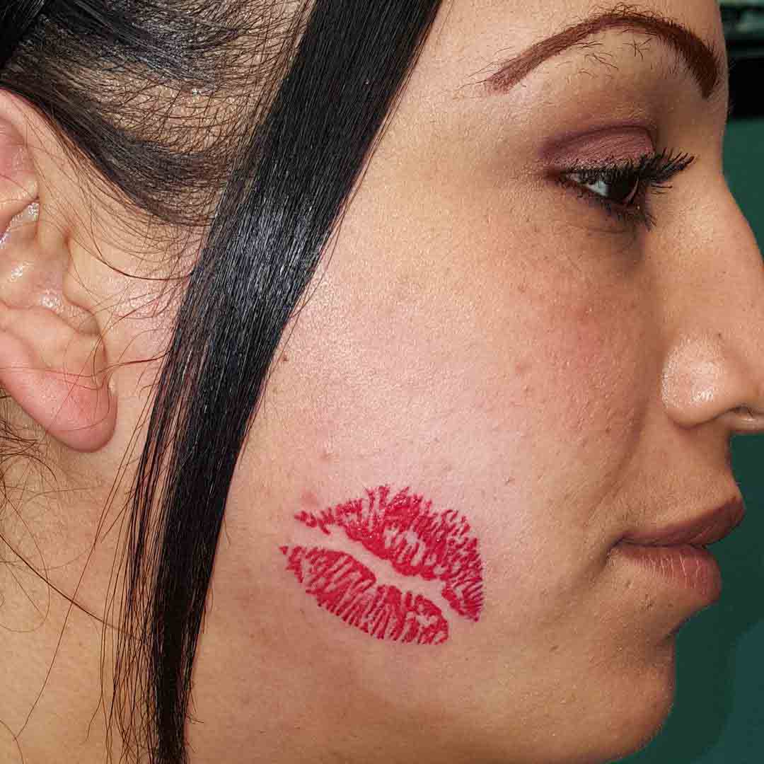 Kiss Lips Tattoo by George Cortez