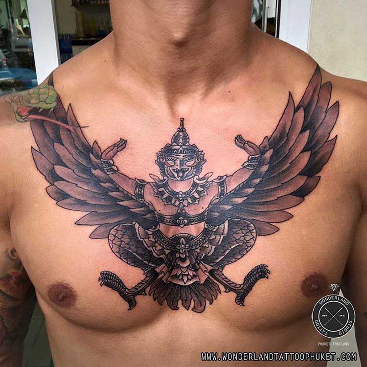 Chest tattoo Garuda