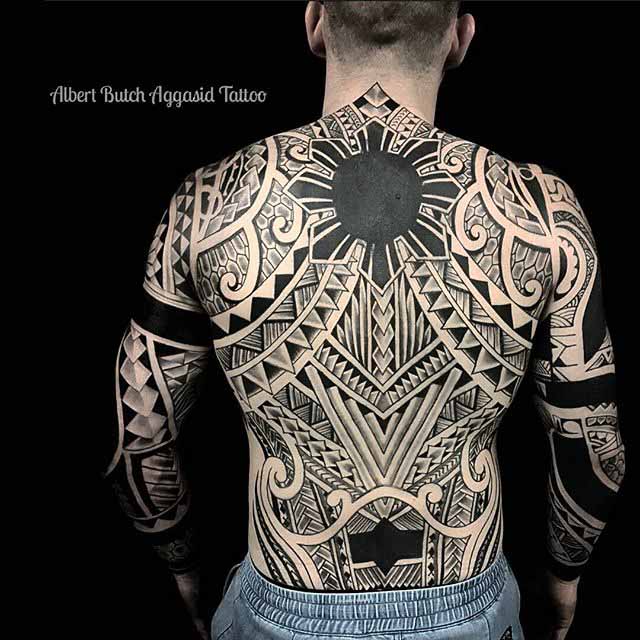 tribal tattoo full back