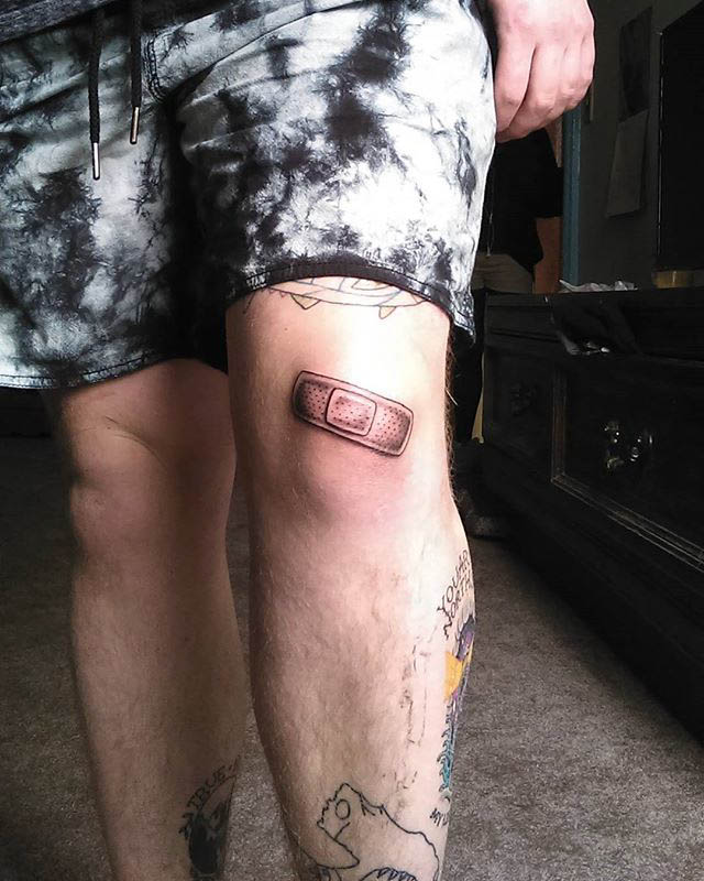 knee tattoo patch