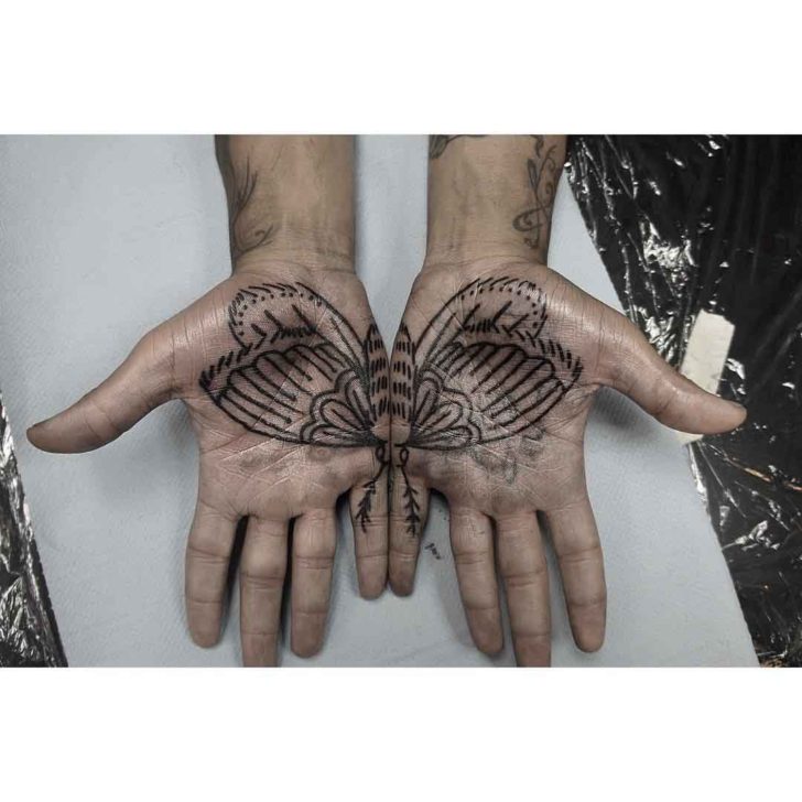 Both palms tattoo butterfly | Best Tattoo Ideas Gallery