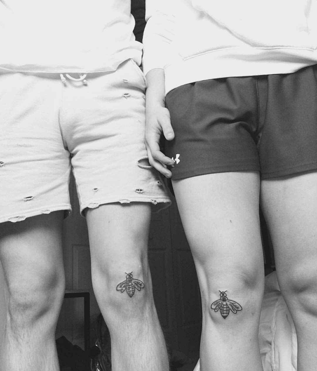 knees firefly tattoos for couple