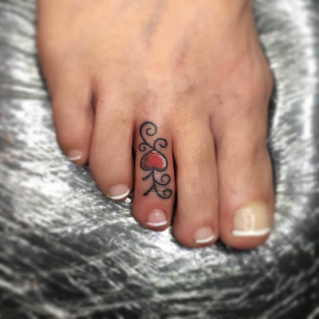 Heart Toe Tattoo by Brian Smith